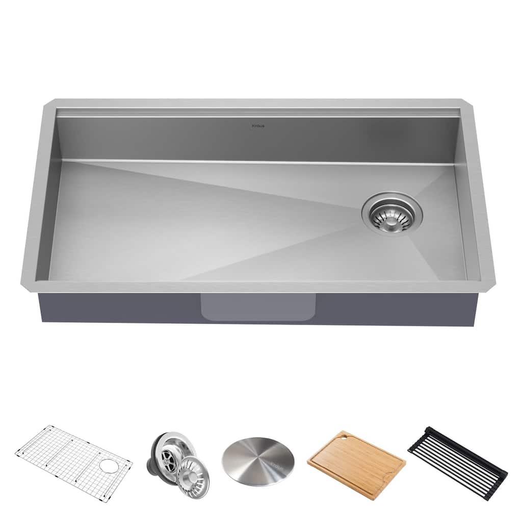 Kraus KWU110-32/5.5 Kore ADA Accessible 32” Undermount Single Bowl - Stainless Steel