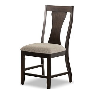 Furniture of America Yara Modern Espresso Wood Padded Seat Side Chair (Set of 2)
