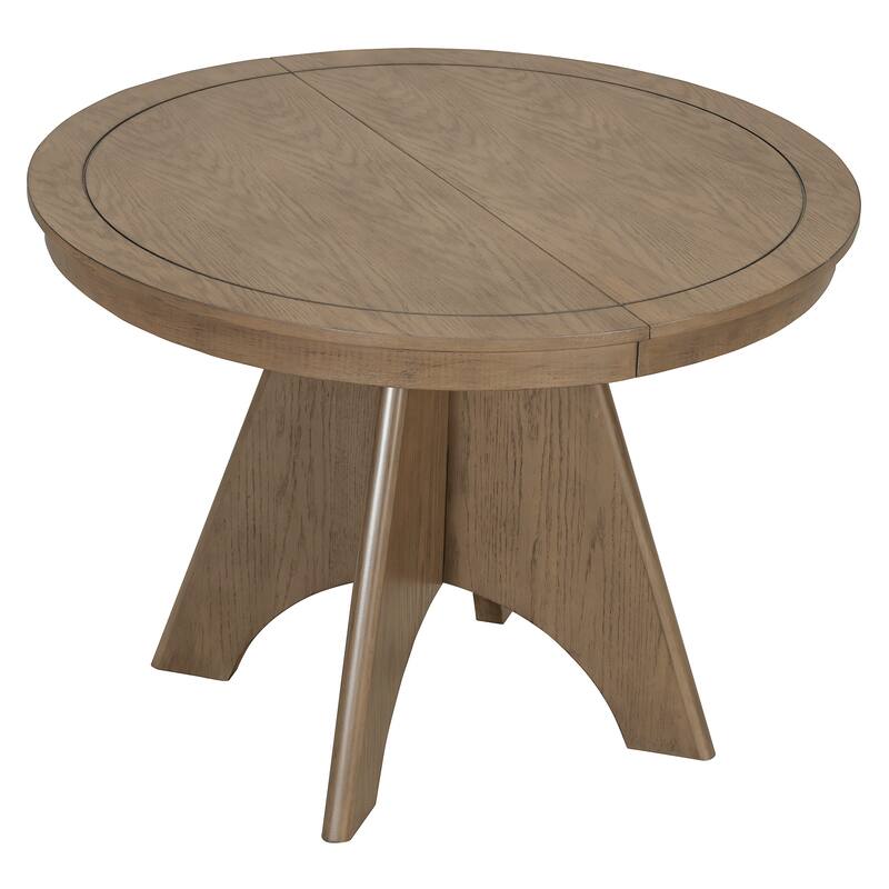 Extendable Dining Table for 4-6, 42" to 58" Rustic Farmhouse Table with X-Legs