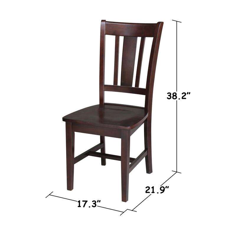 International Concepts Solid Wood San Remo Splatback Chairs - Set of 2