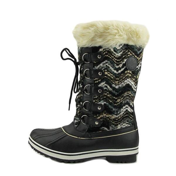 Shop Globalwin W1560 Women Round Toe Leather Black Snow Boot