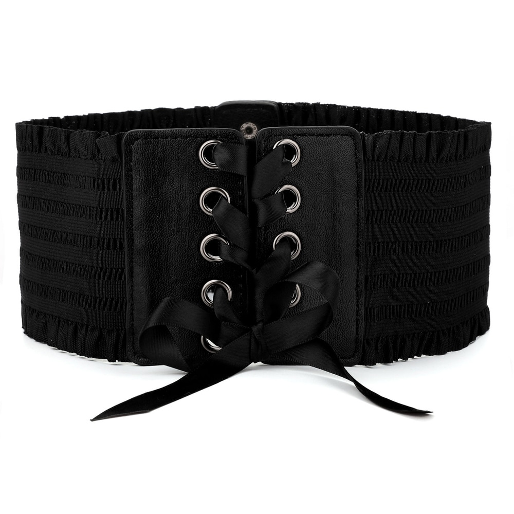 Womens wide elasticated belts clearance