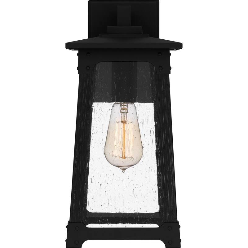 Drescher 1-Light Matte Black Outdoor Wall Lantern