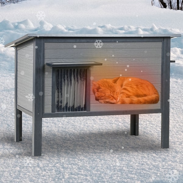 Outdoor Insulated Cat House Weatherproof For