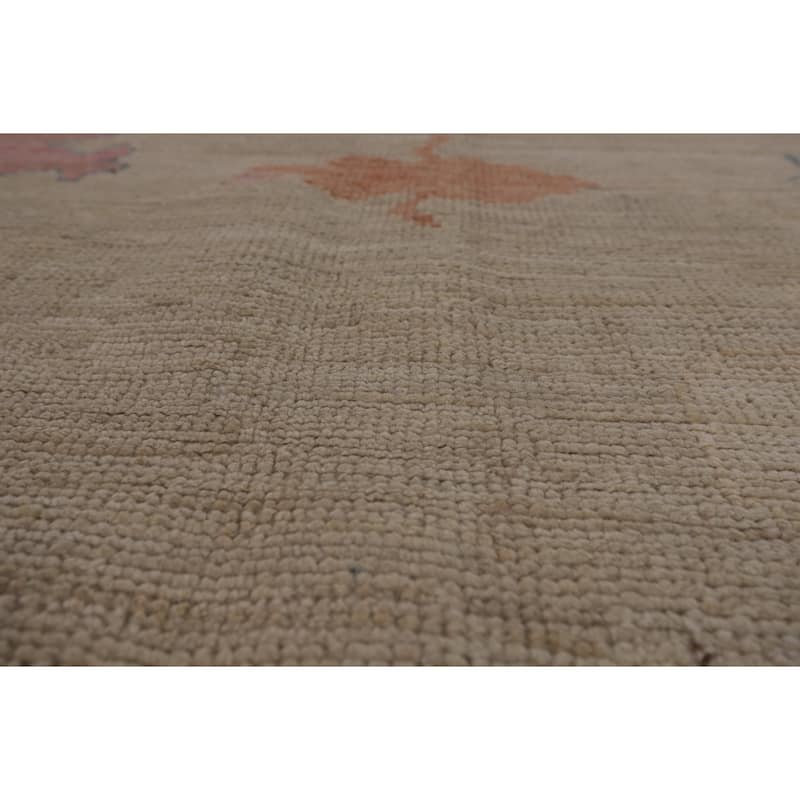 Oriental Vegetable Dye Oushak Turkish Rug Hand-Knotted Wool Carpet - 8'3"x 9'7"