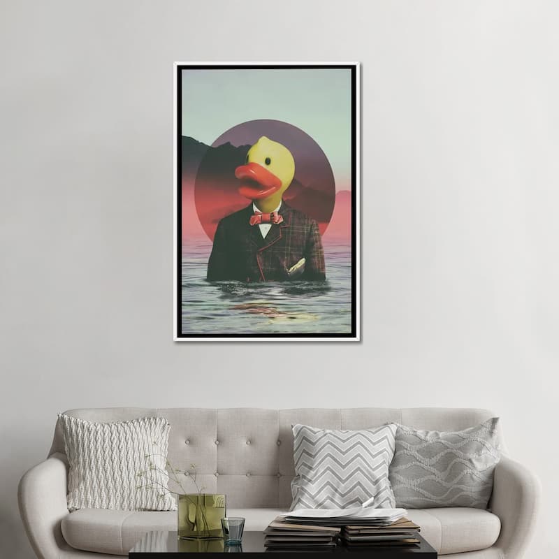 iCanvas "Rubber Ducky" by Ali Gulec Framed Canvas Print