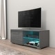 preview thumbnail 16 of 26, Moon Matte Gloss TV Stand with 16 Color LED Lights