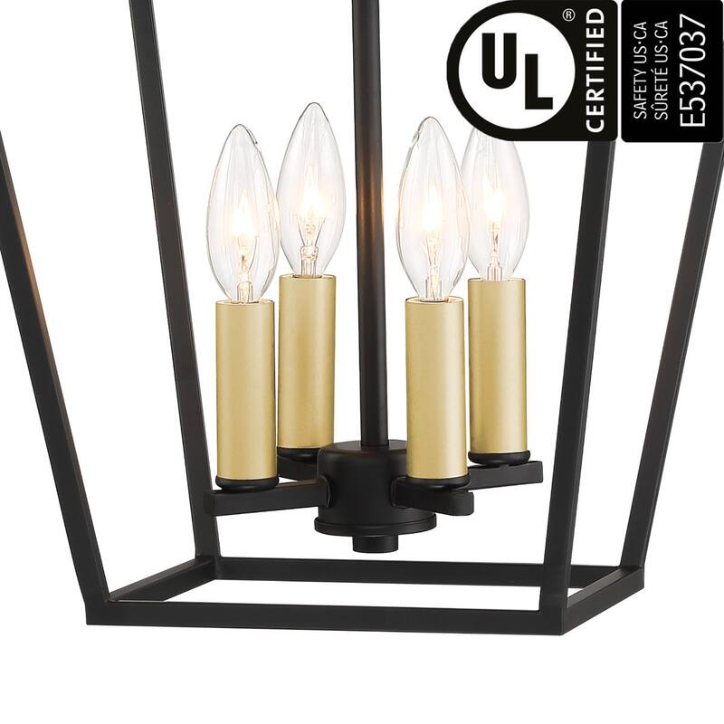 Finnick 4-light Modern Farmhouse Lantern Kitchen Island Pendant with UL Certified