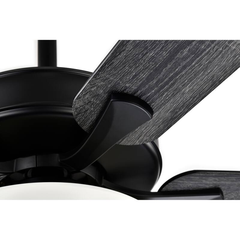52-in Matte Black/Brushed Nickel/White 5-Blade Indoor Reversible Ceiling Fan with LED Light and Remote Control - 52 inch