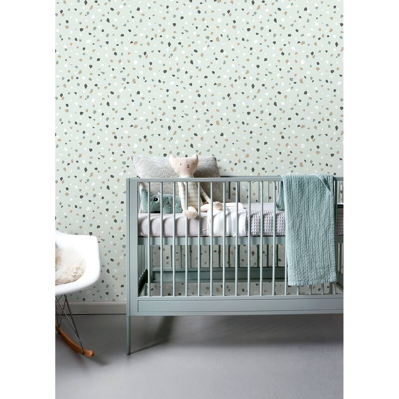 Chesapeake Ona Mint Terrazzo Wallpaper - 20.9 x 396 x 0.025