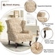 preview thumbnail 55 of 119, 31" W Modern Upholstered Linen Wing Back Accent Chair with Rolled Arm