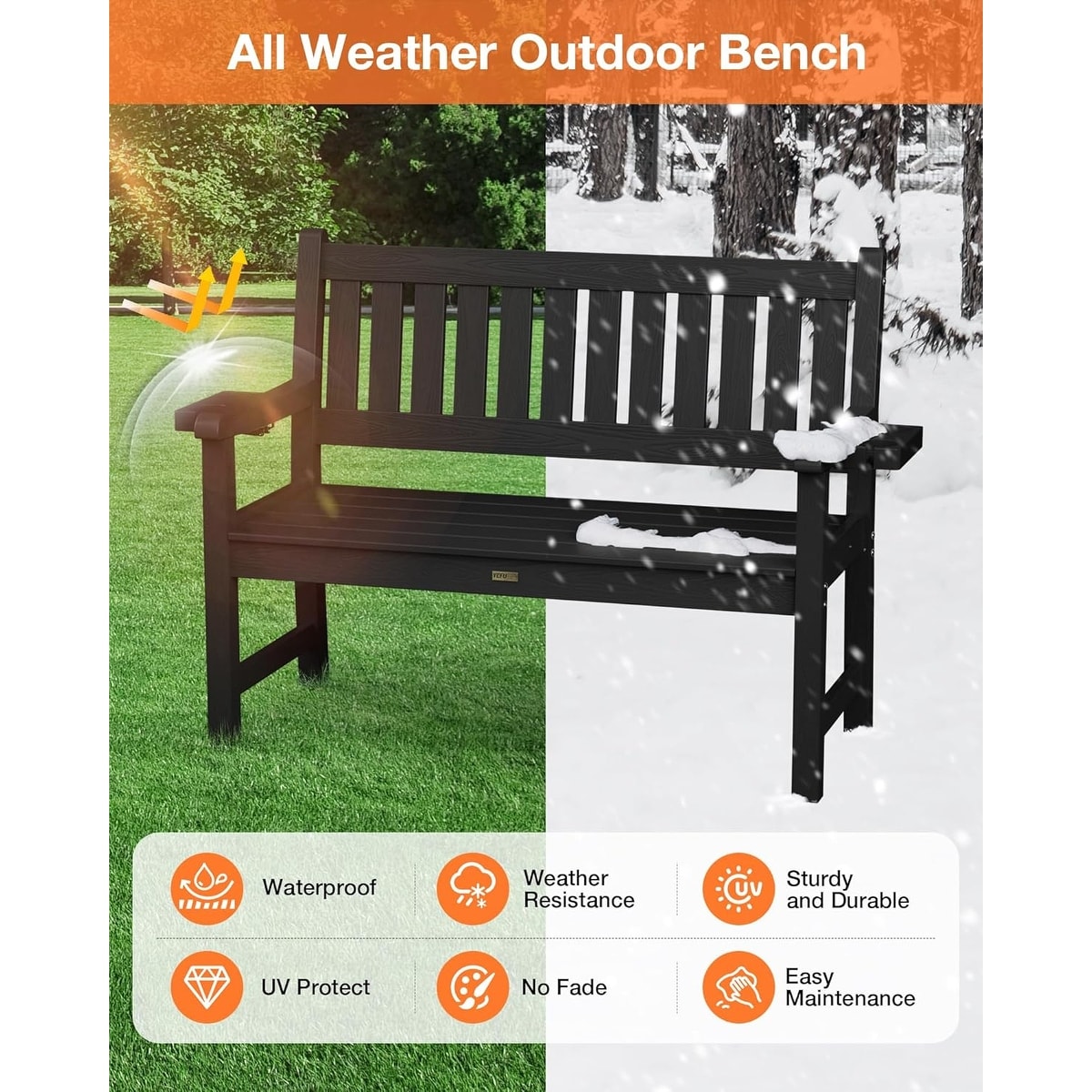 海外輸入 インボイス Outdoor HIPS All-Weather WINSOON Garden 56 Bench, その他