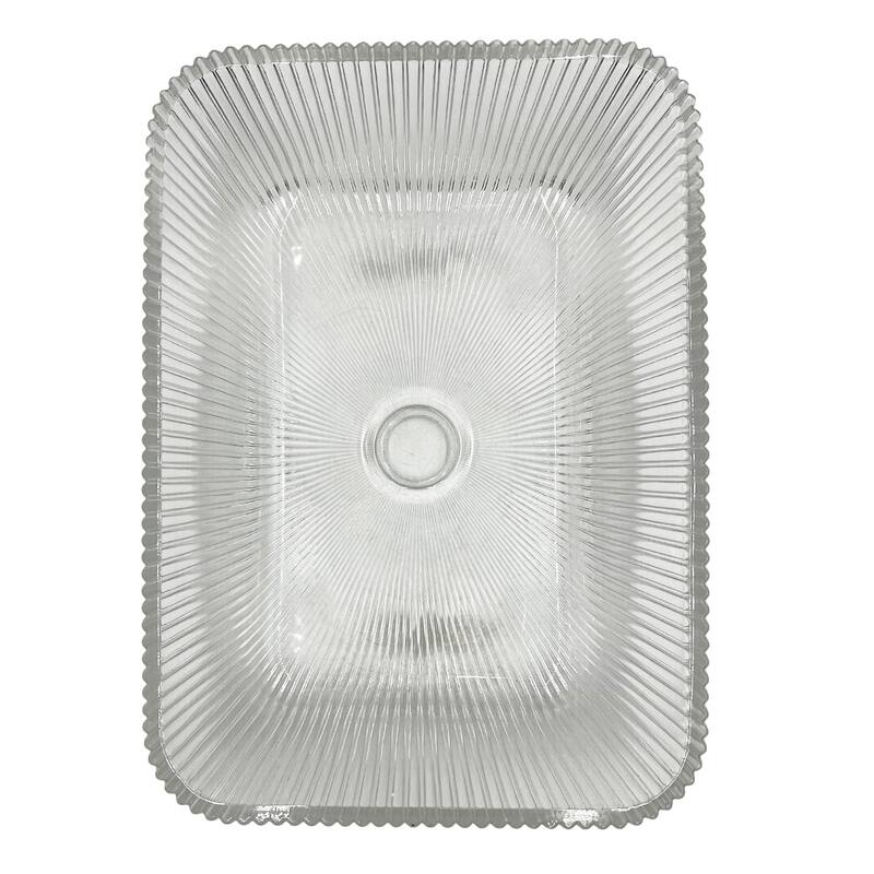 Charlie 18" Rectangle Decorative Crystal Vessel Sinks With White Base