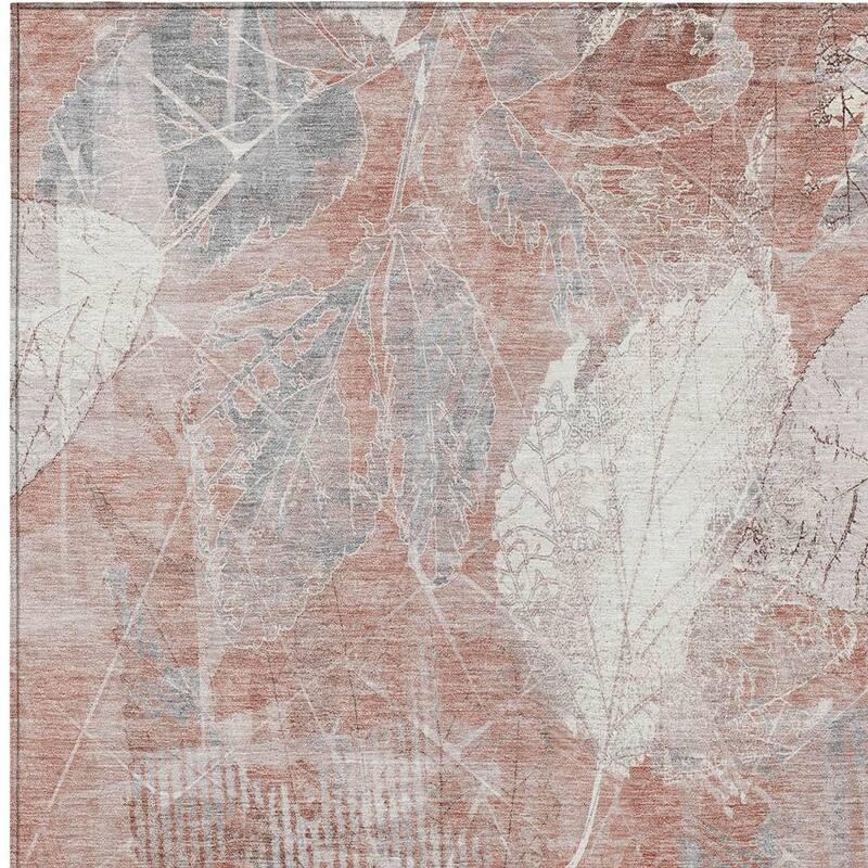 HomeRoots Floral Transitional Rectangle Outdoor Rug