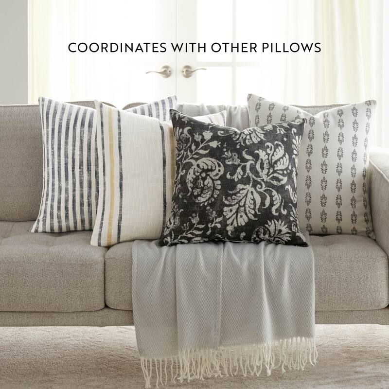 2-Pack Yarn-Dyed Patterns Decor Throw Pillows in Yarn-Dyed Bengal Stripe / Yarn-Dyed Framed Stripe