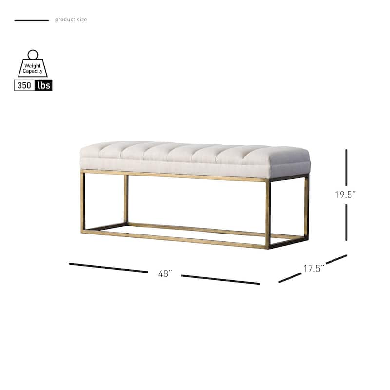NPD Furniture Darius 48 Inch Bench