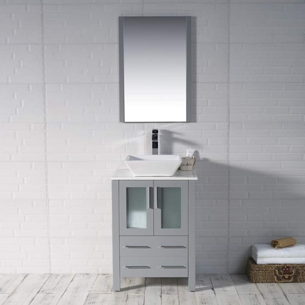 Blossom Sydney 24" Bathroom Vanity with Ceramic Vessel Sink & Mirror