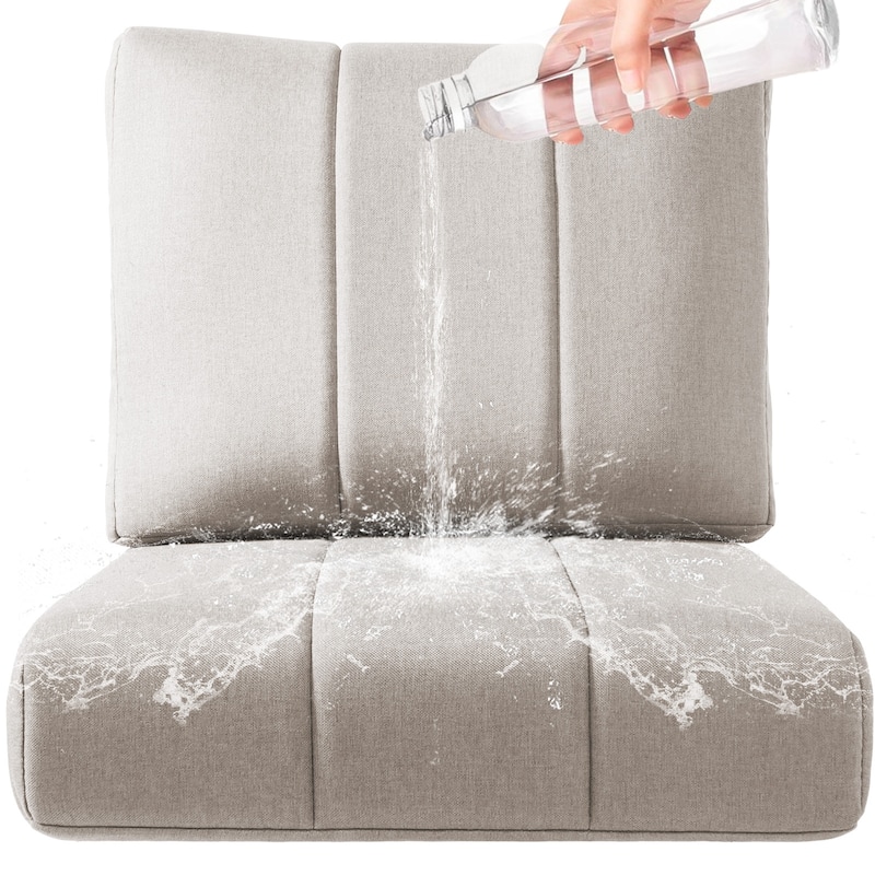 Ivora 24" W x 24" D x 6" T Water & Fade Resistant Outdoor Lounge Chair Replacement Cushion Set