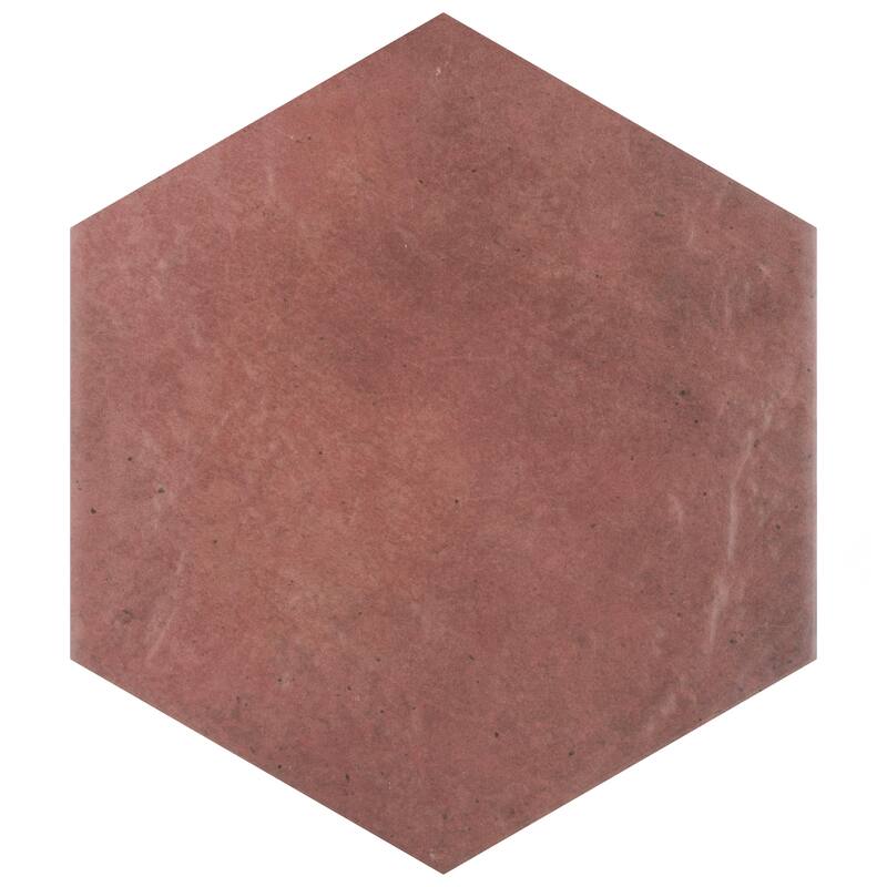Merola Tile Heritage Hex Wine 7" x 8" Porcelain Floor and Wall Tile