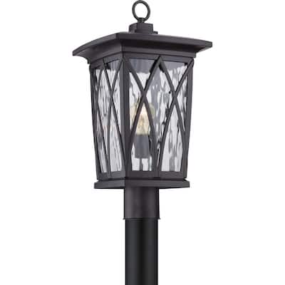 Grover 1-Light Outdoor Post Mount in Mystic Black