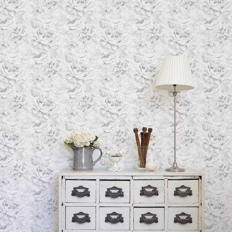 Galerie Wallcoverings Nordic Elements Large Floral Bunches Non-woven Matte Wallpaper Roll