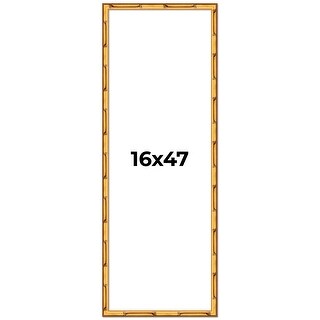 16x47 Frame Gold Bamboo Solid Wood Picture Frame | 1 Inch Moulding ...