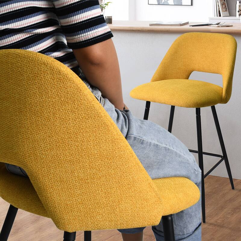 Upholstered Modern Bar Stool (Set of 2)