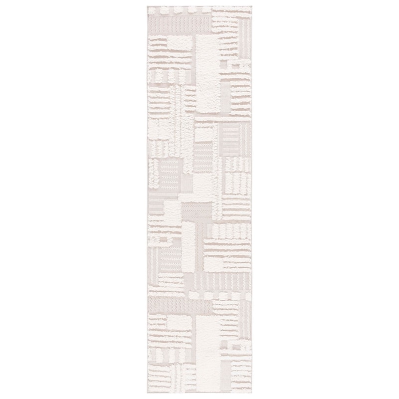 SAFAVIEH Trends Wilda Geometric Rug - 2'2" x 8' Runner - Beige/Ivory