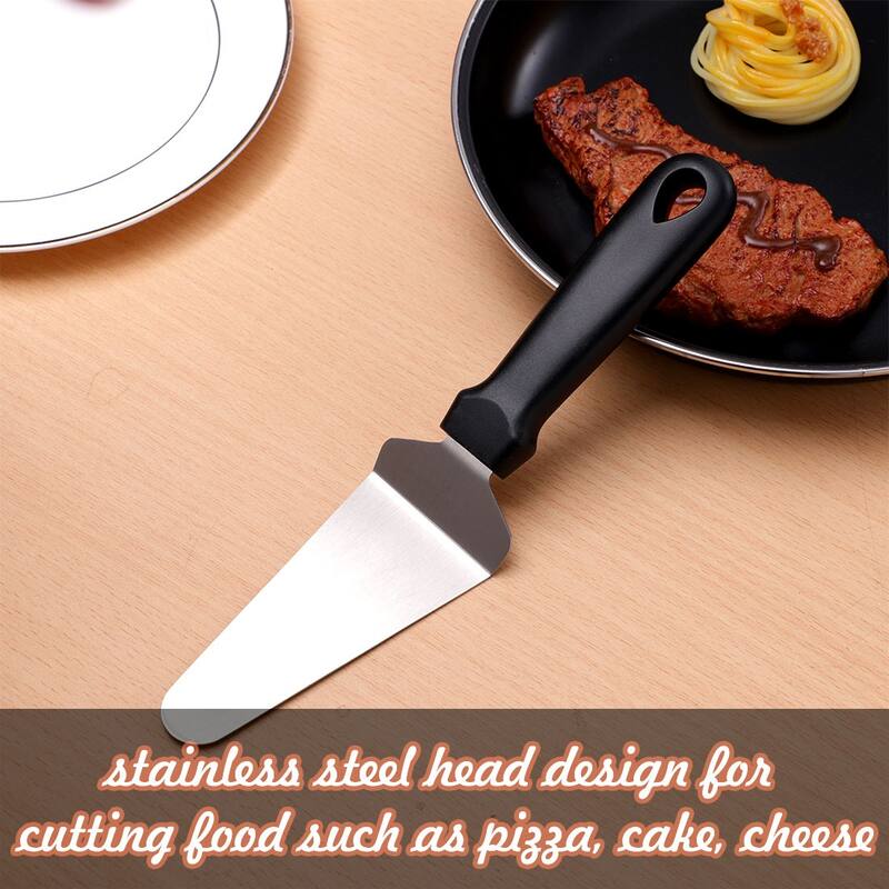 Pie Server Cake Pizza Grill Spatula Baking Cutter Wedding Party Serving Black - 1pcs