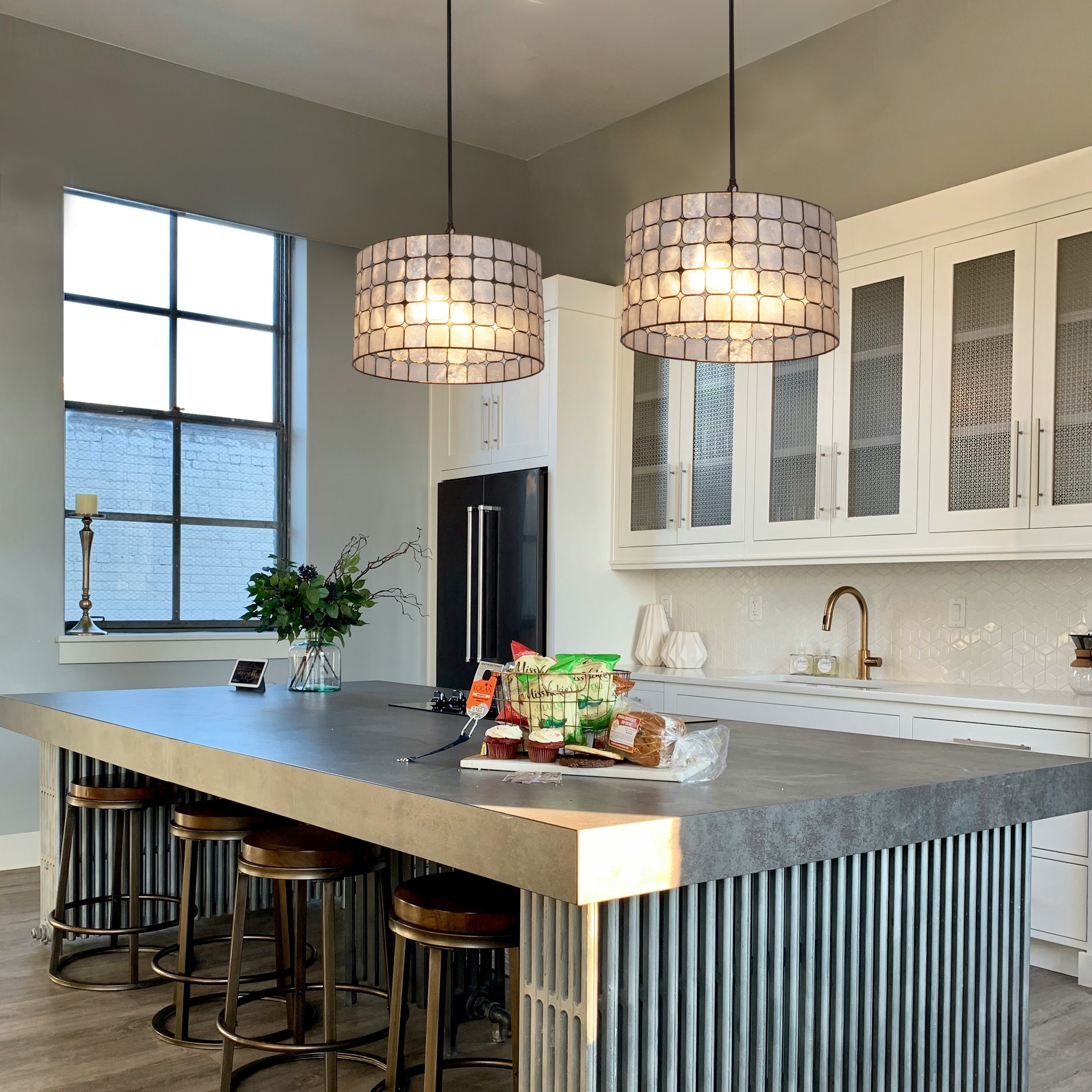 Capiz Shell Pendant Lamp - Overstock - 40348519