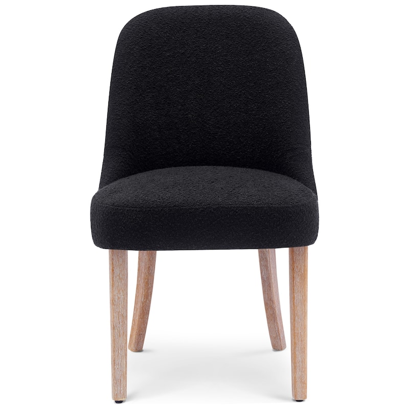 Farmhouse Water and Stain Resistant Boucle Upholstered Side Chair (Set of 6)