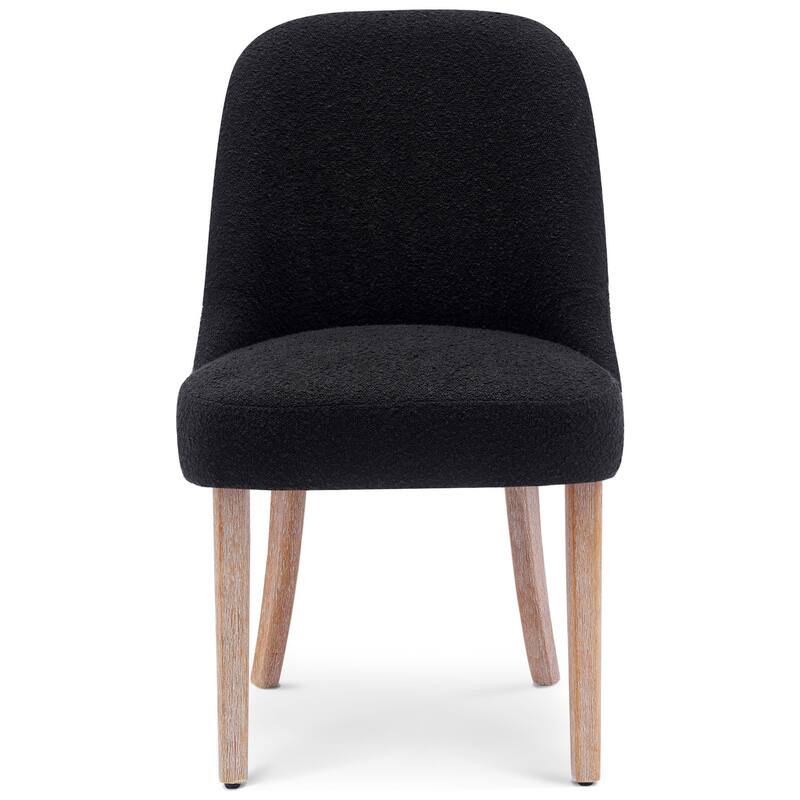 Boucle Polyester Upholstered Side Chair - Water/ Stain Resistant (Set of 2)