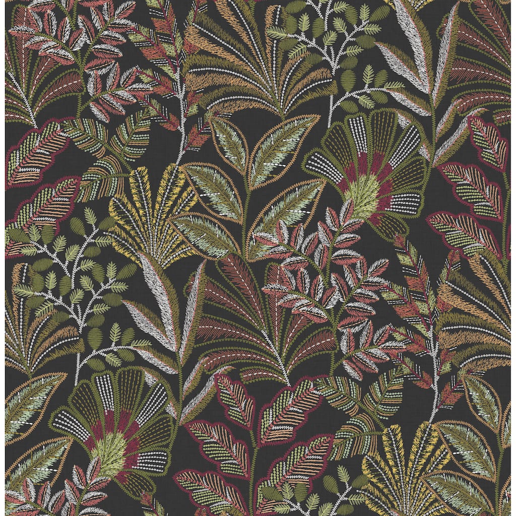 Graham & Brown Vendura Weave Black & Damson Wallpaper