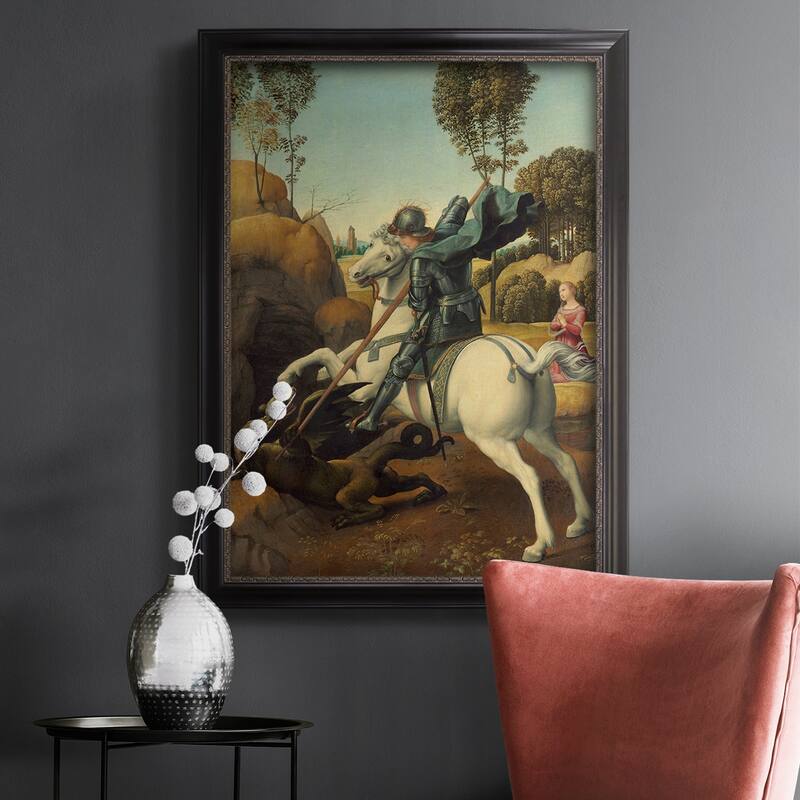 Saint George and the Dragon Premium Framed Canvas- Ready to Hang