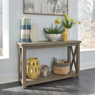 Homestyles Mountain Lodge Gray Wood Console Table - 48" x 17" x 30"