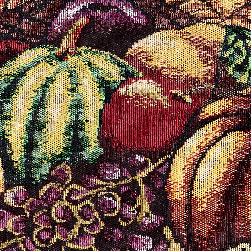 Violet Linen Fall Harvest Collection - Tapestry Pumpkins and Autumn Leaves Design - 19" X 27" Area Rug - 19" x 27"