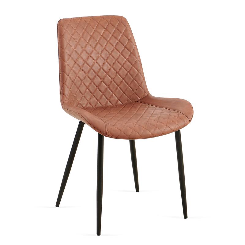 Set of 4 Leathaire Dining Chairs ,Mid-Century Modern Chairs Kitchen Living Room Armless Side Chair