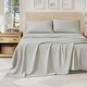 preview thumbnail 33 of 36, Linery & Co. Heathered Melange Cotton Jersey Knit Sheet Set California King - Heathered Aqua