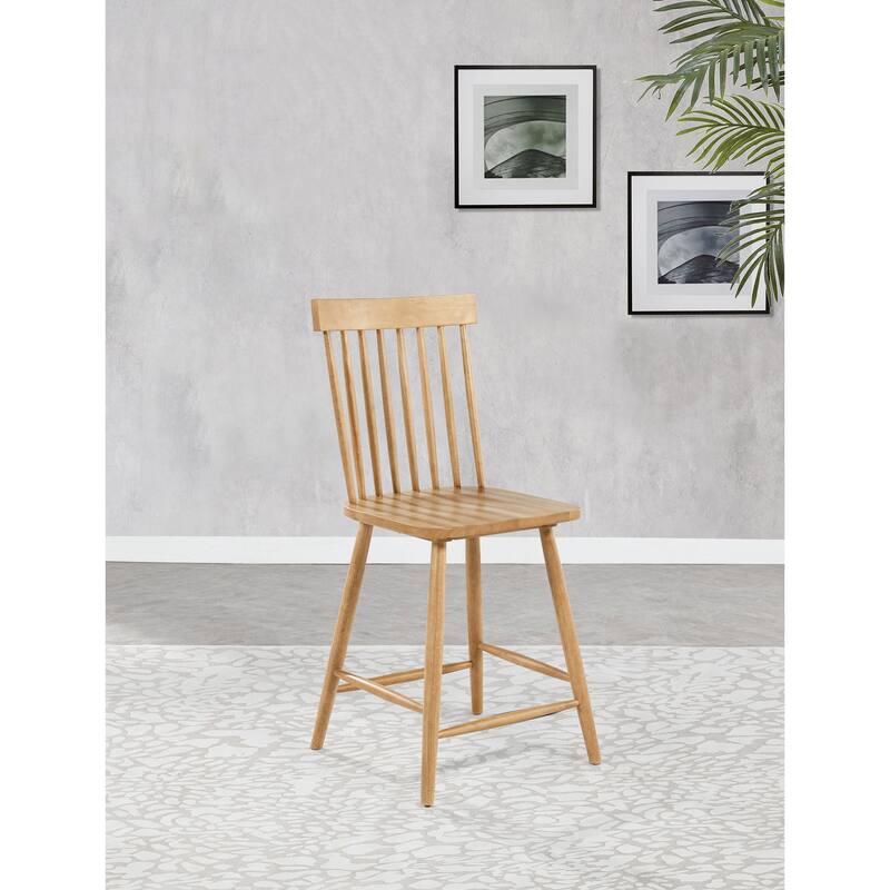 Andrews Windsor Counter Height Dining Side Chair (Set of 2)