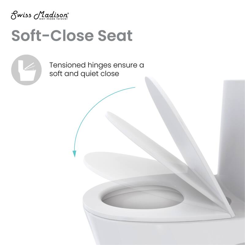 Swiss Madison SM-2T140 Lune 1.6 GPF Dual Flush Two Piece Elongated