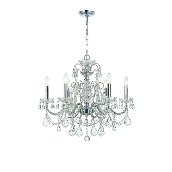slide 2 of 3, Crystorama Lighting Group Imperial 6 Light 26" Wide Chandelier with Polished Chrome