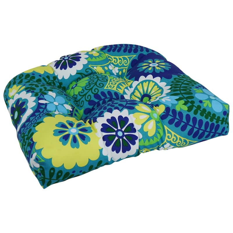 19-inch Rounded Back Indoor/Outdoor Chair Cushions (Set of 2) - 19" x 19"