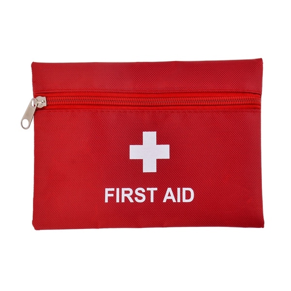 Outdoor Camping PVC Rectangle Emergency First Aid Rescue Safety Storage Bag Red