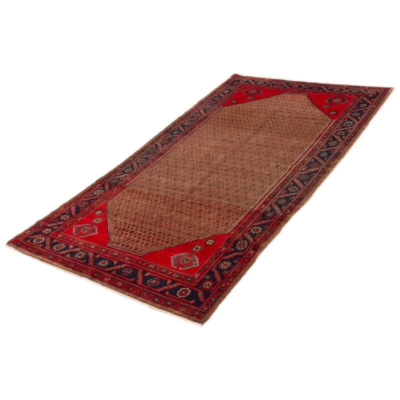 ECARPETGALLERY Hand-knotted Andelz Brown Wool Rug - 4'11 x 9'5