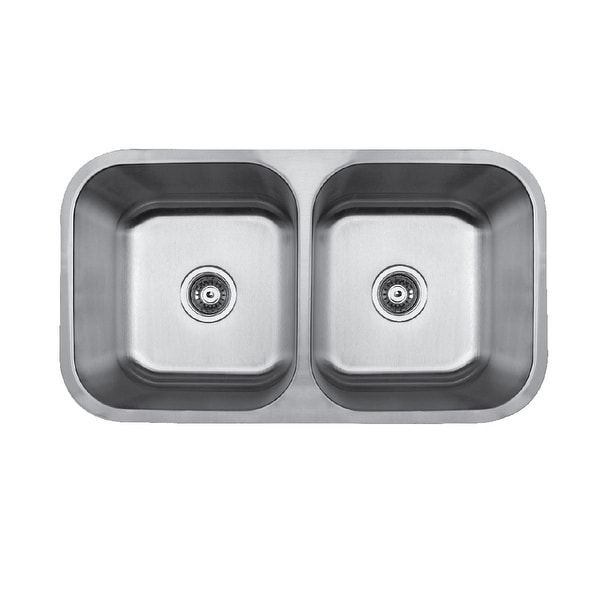 Builder's Choice 32" 50/50 Undermount Double Bowl Stainless Steel Sink
