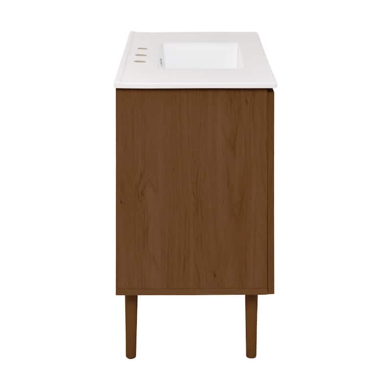 Swiss Madison SM-BV6202-3W Bron 37" Free Standing Single Basin Vanity
