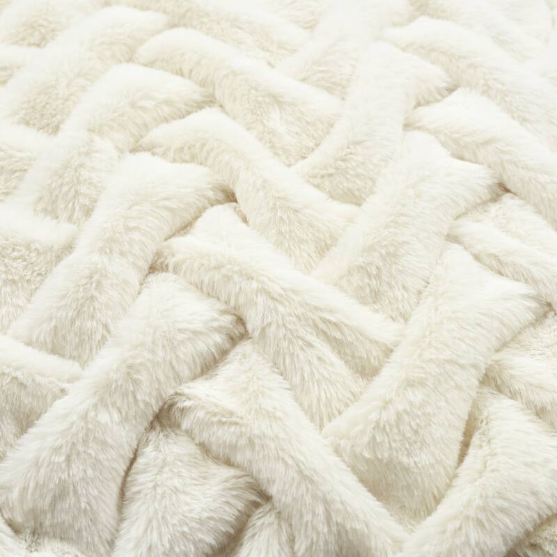Lush Decor Soft Fur Weave Decorative Pillow Cover
