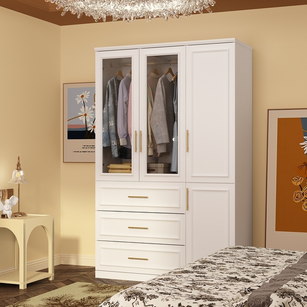 74.8 H Modular Armoire Wardrobe Storage Closet Cabinet Organizer White On Sale Bed Bath Beyond 37778641