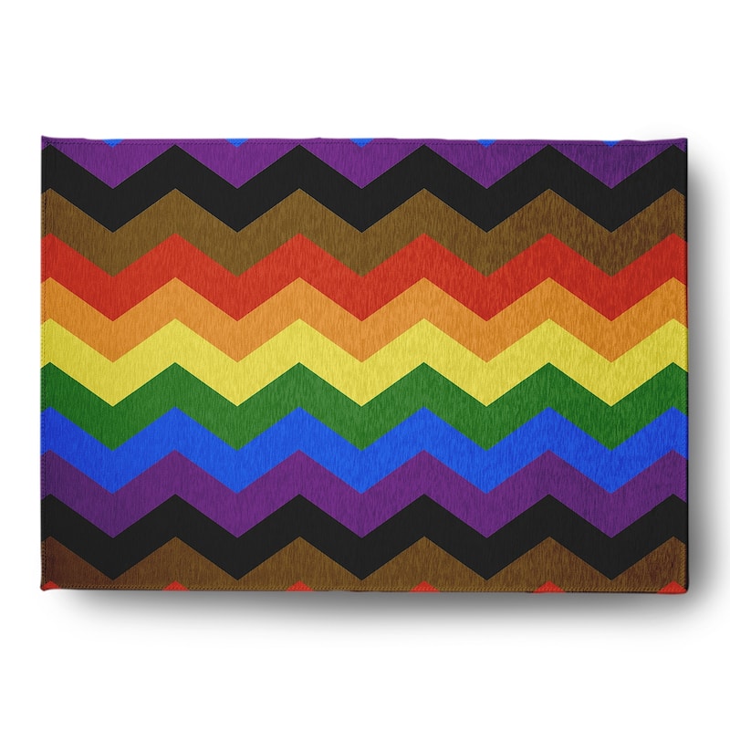 Inclusive Pride Chenille Rug - Inclusive Pride Chevron - 5' x 7'