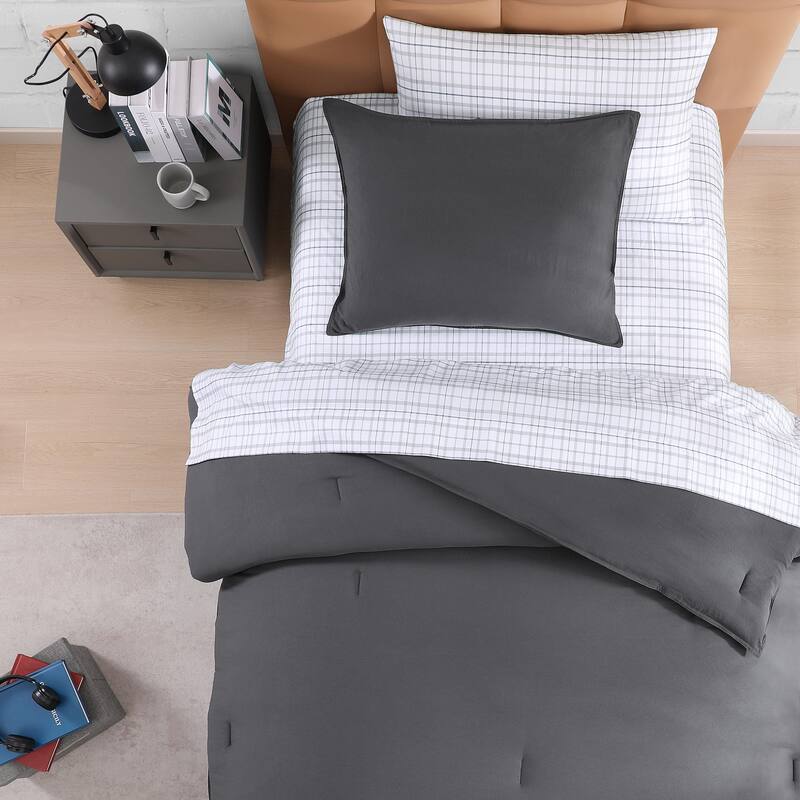 Tommy Hilfiger Solid Reversible Comforter Bonus Set